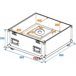 ROADINGER Flightcase Mirror Ball 75cm